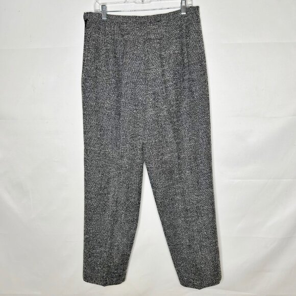 Talbots Women’s Pant Suit sz 16  Black & White Italian Wool Blend Tweed Lined - Picture 3 of 7